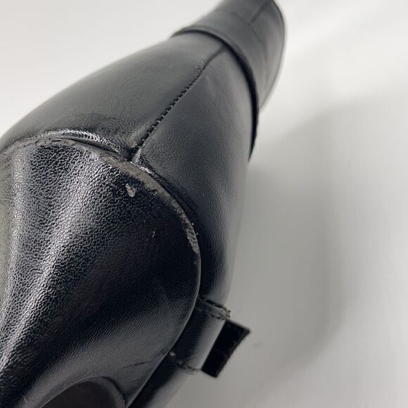 Chinese Laundry Black Faux Leather Heeled Pointed Toe Booties (Size: 7) - Picture 7 of 16